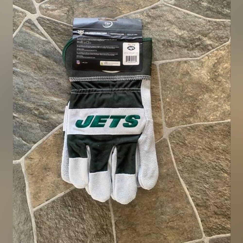 NFL Jets Green and White Gloves